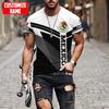 Mexico Eagle Mønster T-skjorte for menn Mote 3D-utskrift T-skjorter Hip Hop Harajuku Kortermet Oversized T-skjorte Uformelle topper med o-hals