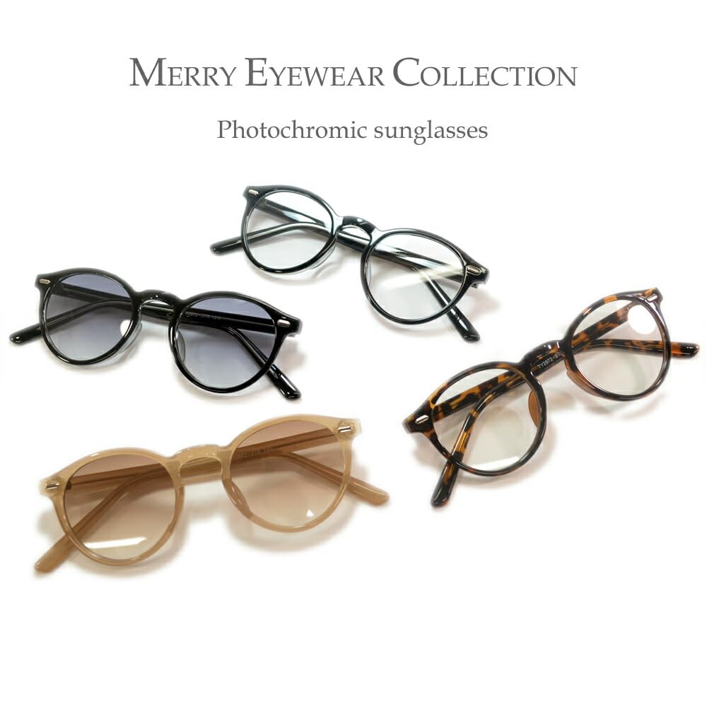 MERRY PLEASURE Photochromic Blue Light Computer Glasses for Men and Boston Round Lenses Sunglasses, Blocking, Women, Style, Glasses, Tinted,