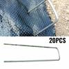 20pcs Metal U Shaped Turf Pin Ground Staple’s Garden Tent Securing Pegs