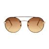 Swarovski Round Double Beam Alloy Pilot Style Sunglasses With Crystal Accents Women sunglasses SK0283-28F