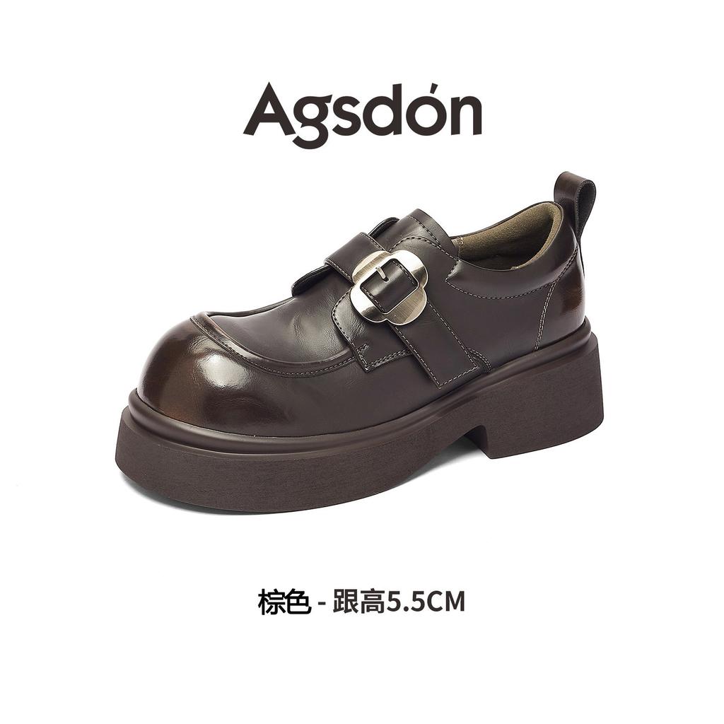 Platform-soled New Spring Retro British Small Leather Shoes Commuter Shoes