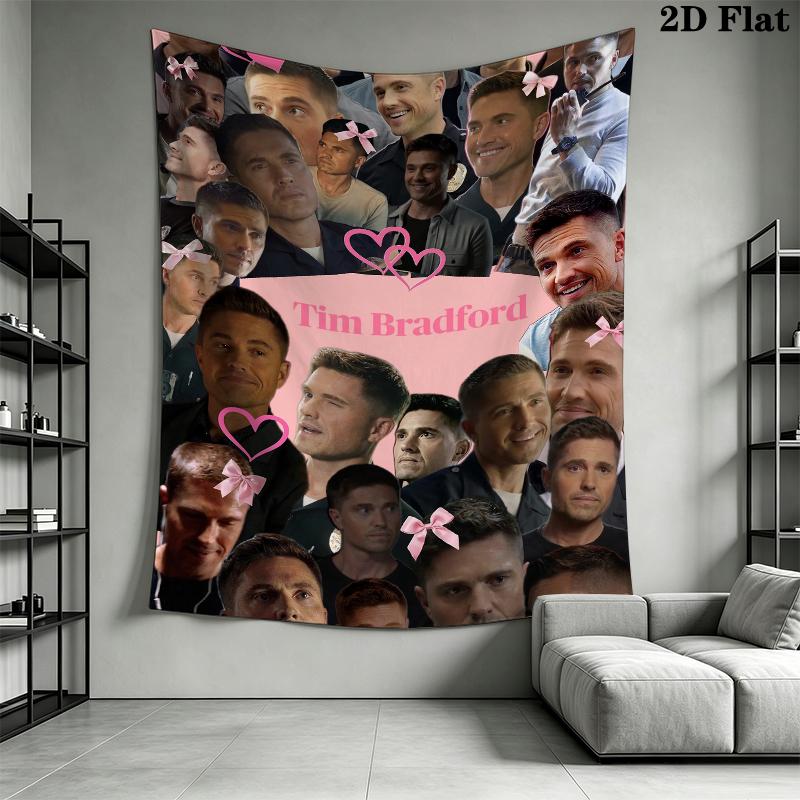 THE ROOKIE Wall Tapestry Aesthetic Wall Hanging Printed Fabric Blanket Decorative Tapestries for Bedroom Living Room Home Decor
