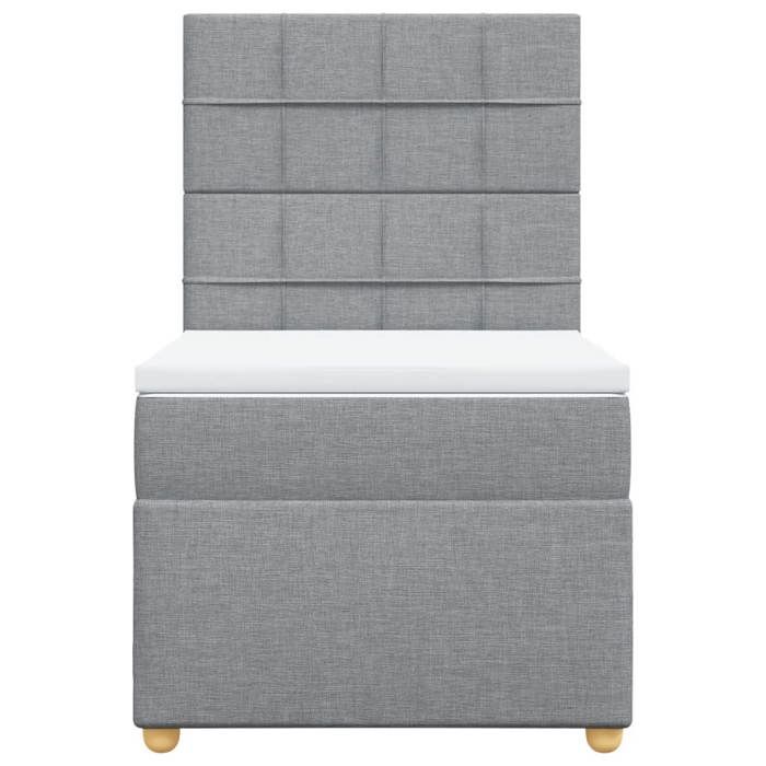 Maison Exclusive - Sommier à lattes de lit avec matelas gris clair 80x200 cm tissu