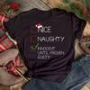 Christmas Multiplechoice Printed Tshirt for Women  Fashionable and Casual Round Neck Short Sleeved Tshirt