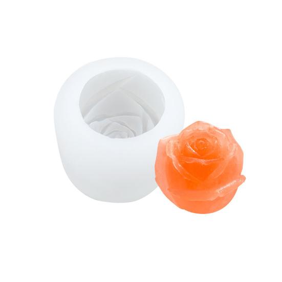 1/3Pcs 3D Rose Silicone Mold Easy Release DIY Ice Cube Chocolates Mousse Candles Soap Making Flower Shape Mold