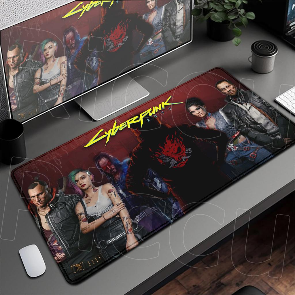Kawaii Anime Girl Deskmat HD Printing C_cyberpunk Non-slip Mouse Pad XXL Laptop Gamer Dragon Speed Keyboard Rug Durable Washable