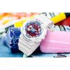 Casio Baby-G Series Trendy Fashion Color Block Waterproof Dual Display Quartz Movement Resin Strap Watch Women watches Red BA-112-7A