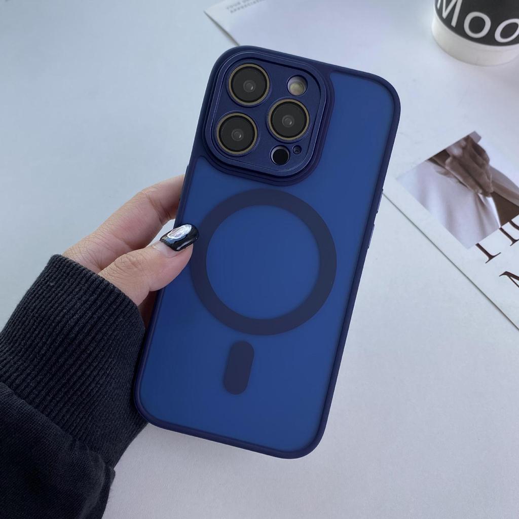 Applicable To Apple 15 Magnetic Charging Mobile Phone Case Matte 13proMax Full-inclusive IPhone 14 Simple Anti-fall Protection Case