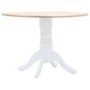 Day and Night - Day and Night Dining Table Solid Rubber Wood White and Brown 106 Cm