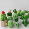 Set di Stampini in Silicone per Candele Succulente e Cactus 3D Kit per Sapone Fatto a Mano, Artigianato in Gesso, Stampo per Colata in Resina Epossidica, Strumenti per la Cottura di Torte