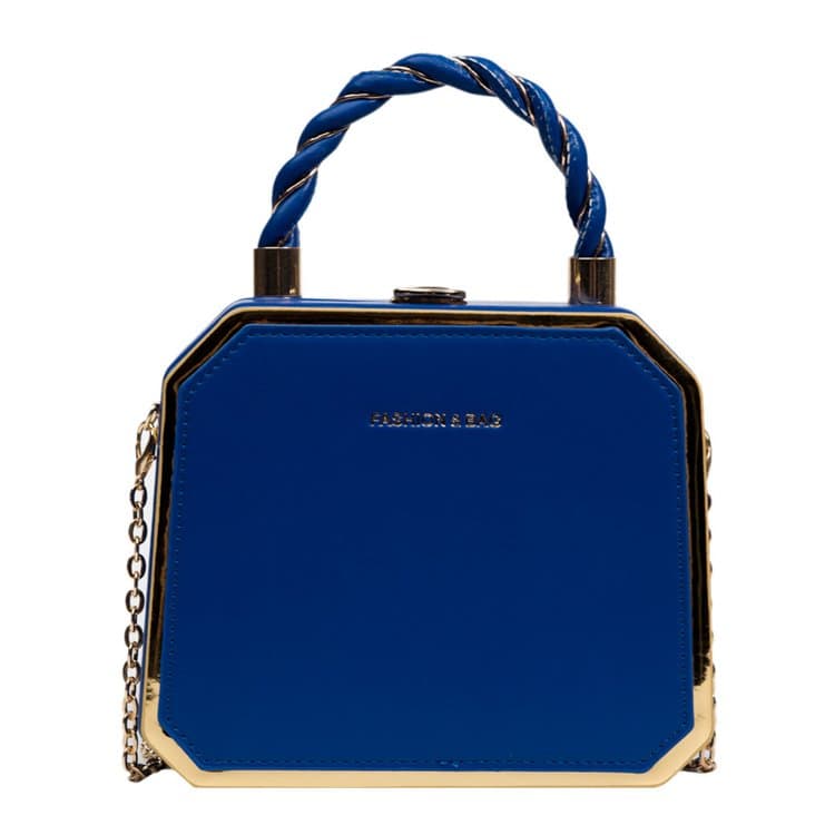 Fashion Designer Metal Square Bag Ladies Small Cell Phone Chain One Shoulder Crossbody Purse Box Evening Print Classical Solid
