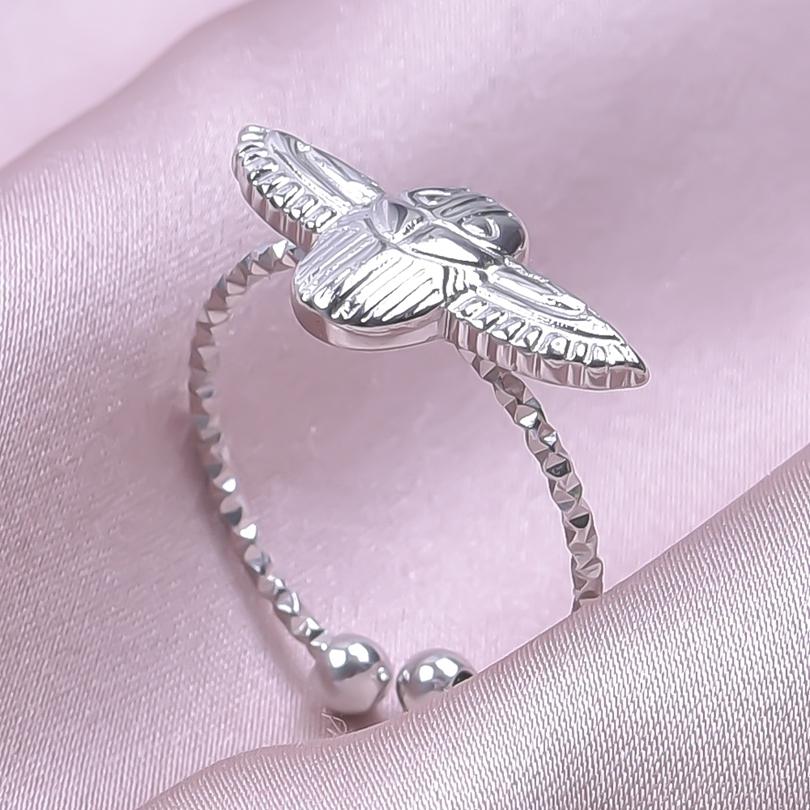 1/2/3pcs Animal Ring Butterfly Cat Wings Shell Open Adjustable Stainless Steel Rings For Women Men Accessories Fashion Jewelry