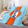 Gulf Logo Flannel Blanket Throw Blanket Soft Warm Sofa Bed Camping home Decor Unique Christmas Gift C9261508