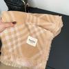 Women's New Winter Wool Scarf British Style Twill Plaid Shawl Versatile Warm Scarf