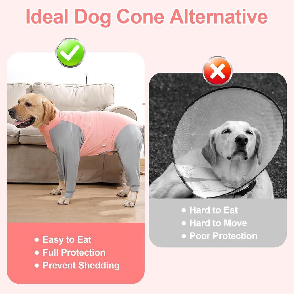 Recovery Suit for Dogs After Sugery, Dog Surgery Recovery Suit for Female Spay Neuter Dogs, Breathable Dog Onesie Spay Body Suit for Abdominal Wounds