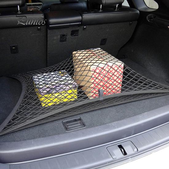 Rete elastica portaoggetti posteriore per bagagliaio auto con 4 ganci