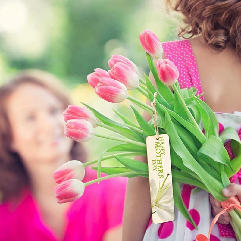 10/20/36pcs DIY Multipurpose Bookmarks Wooden Blank Tag Wooden Bookmark Blank Listing Tracery Ribbon Handmade Gift Office School Students