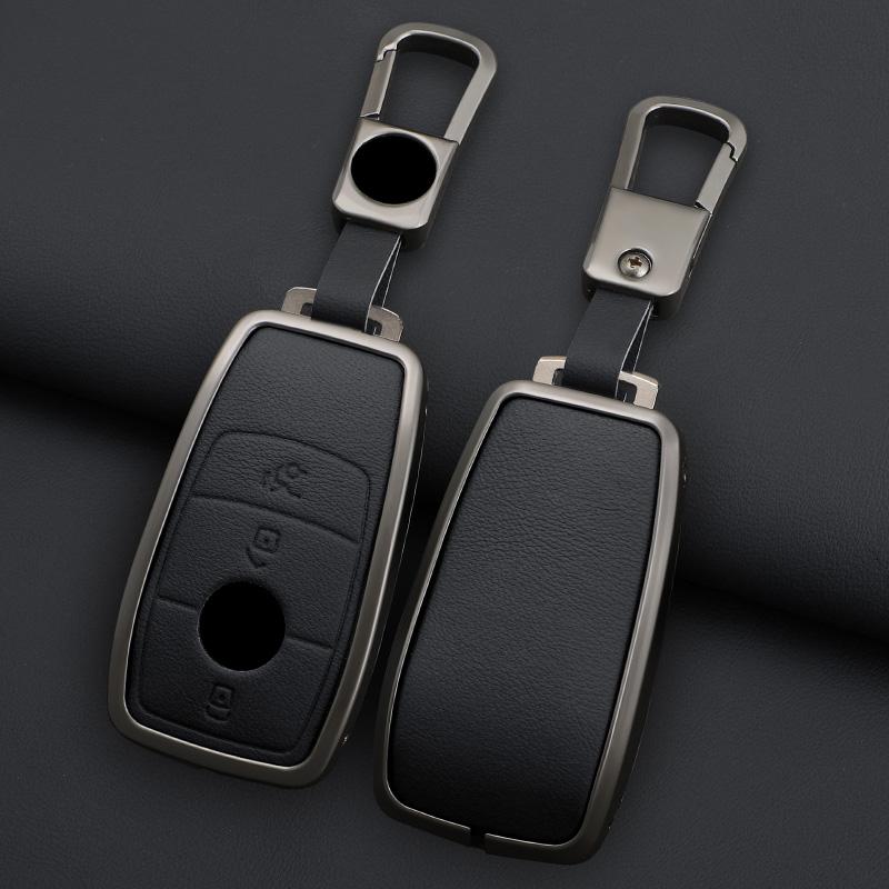 3 Button Zinc Alloy Leather Car Key Key Case for Mercedes-Benz AMG A C E S G Class GLC CLE CLA GLB GLS W177 W205 W213 Key Case BE1