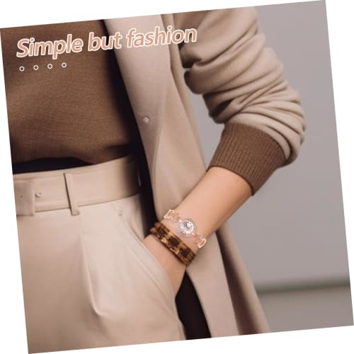 LIFKOME Women's Digital Quartz Watch with Full Diamond Peach Heart Movement, Stylish Wrist Decoration, Beautiful Rose Gold Design