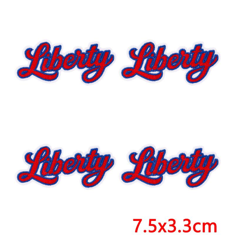 10Pcs USA Independence Day Embroidery Patches, Flag Eagle Bow Iron On Patches for Clothing Backpack Jeans DIY