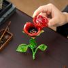 Vintage Rose Incense Burner, Metal Flower Holder, Decorative Tabletop Ornament Bedroom Living Room Office, A Thoughtful Gift for Meditation