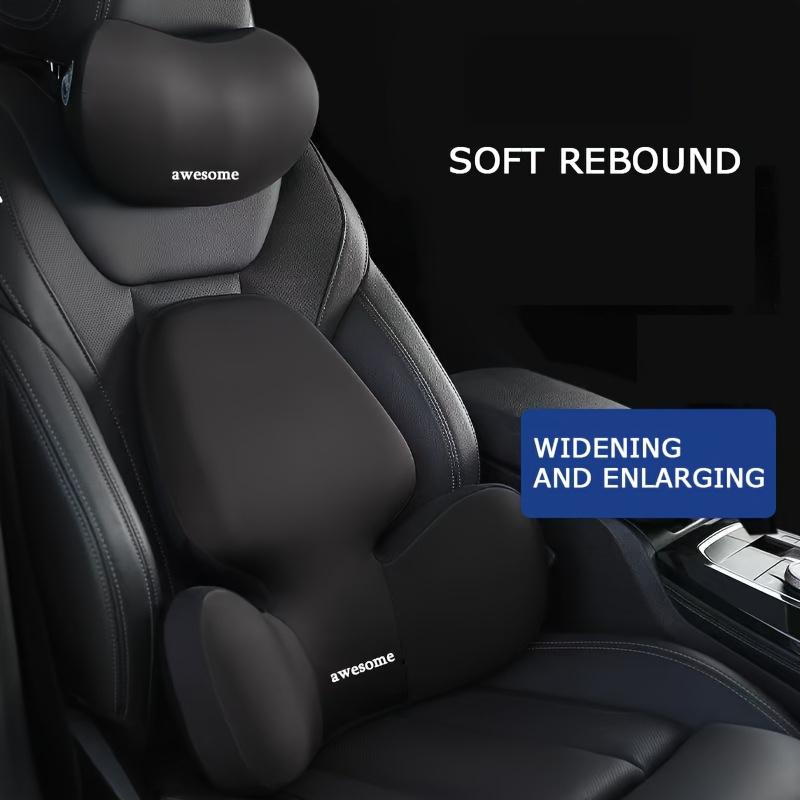 Must-Have for Driving Comfort! Premium Memory Foam Lumbar Support Cushion - Ergonomic Back Pillow for Car Seat with Removable Breathable Cover
