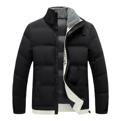 Winter Warm Jackets for Men Quilted Casual Lightweight Windproof Coat With Pockets Stand Collar Work Windbreakers Jacket Men's Thermal Cargo Jackets