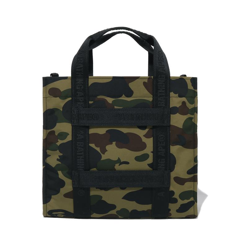 A Bathing Ape Camo Pattern Shoulder Strap Fabric Tote Bag Unisex bags Green 0ZXBGM003891P