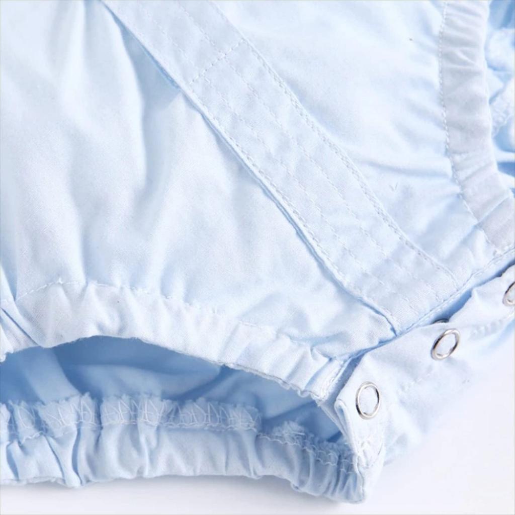 Rompers Jumpsuits for Baby Boys Clothing Short Sleeve Buttons Years Old Cotton Fashion Collared 9378 Blue 18Month [Misia Luxury] Children's