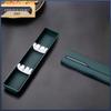 Portable Stainless Steel Cutlery Set: Chopsticks, Spoon, and Fork with Storage Box