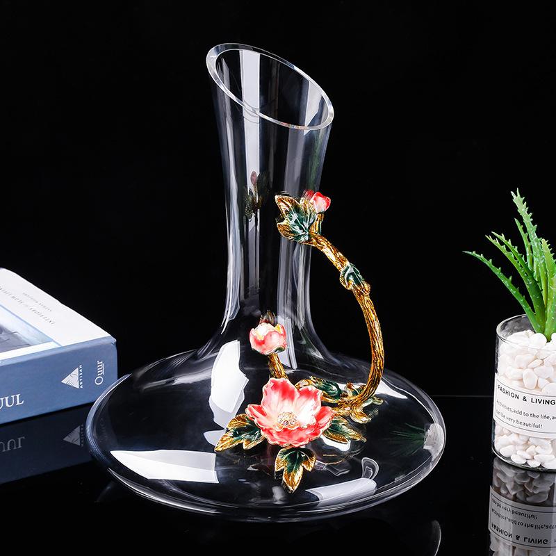 

Эмалевый Цвет Пион Бокал Креативный Декантер Бокал для Красного Вина Бытовой Хрустальный Бокал Бокал для Вина Подарочная Коробка Высокого Класса New Peony Decanter Single