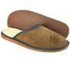 Brown men's insulated slippers. Comfortable men's house slippers 42