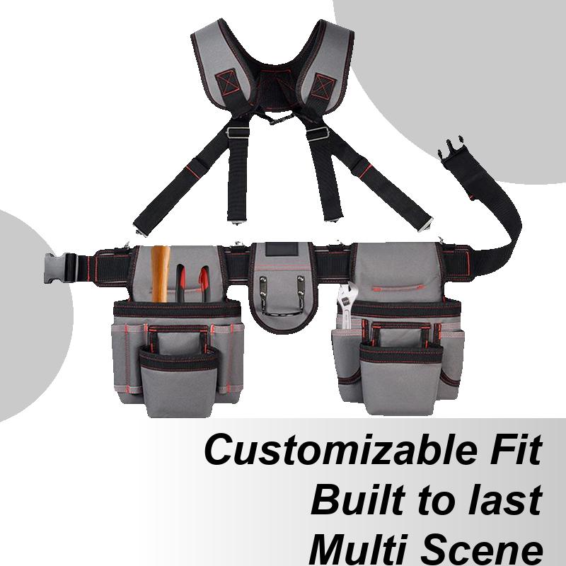 Professional Tool Belt Organizer Large Capacity Scissors Waist Bag Professional Tool Belts for carpenters electricians gardeners China Mainland