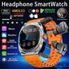 2025 New Smart Watch 2 In 1 Earphone Smartwatch Bluetooth Call for Men Watch Navigation Heart Rate Monitor Sports Music SmartWatch
