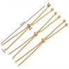 3Pcs/Lot Stainless Steel Slide Bracelets Adjustable Chains Bracelet with Rubber Beads for Jewelry Making Accessories