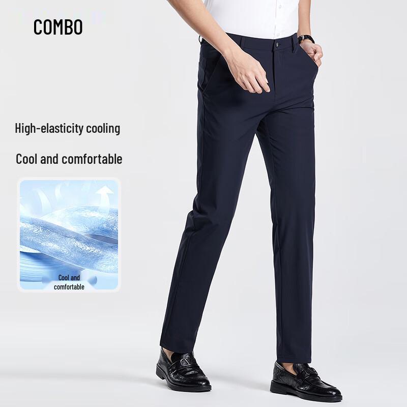 

Kangbo Men s Summer Straight-Leg Business Casual Pants 40