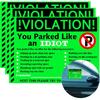 You Parked Like an Idiot Business Sticker 7.5x5.5 Inch Multi Reasons Violation Bad Parking Notes Funny Labels for Hilarious Prank,Gag Gift,Stocking