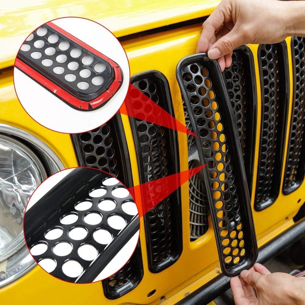 Kit Inseri Griglia Anteriore Rete a Nido d'Ape Per Jeep Wrangler TJ & Unlimited 1997 1998 1999 2000 2001 2002 2003 2004 2005 2006 2007