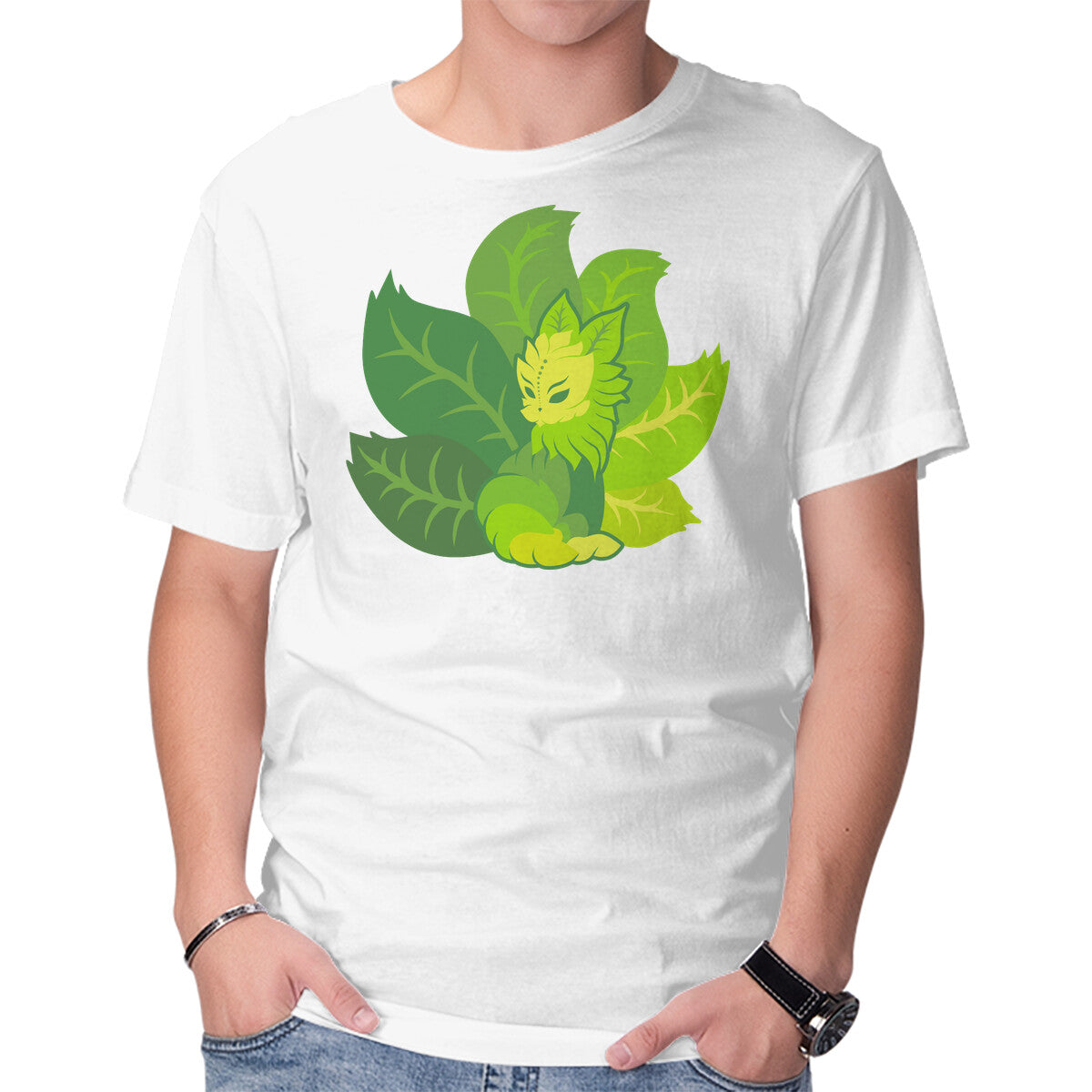 Unisex Crew Neck T-Shirt Spring Kitsune Graphic Short Sleeve Casual Tee XXXL