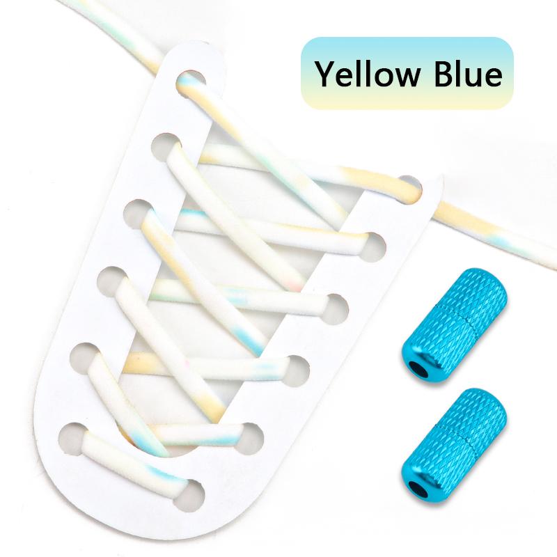 Kleurrijke Schoenveters zonder Strikken Elastische Veters Sneakers Regenboog Rond Tennis Schoenveters zonder Strikken Kinderen Volwassenen Hardloopschoenen Accessoires
