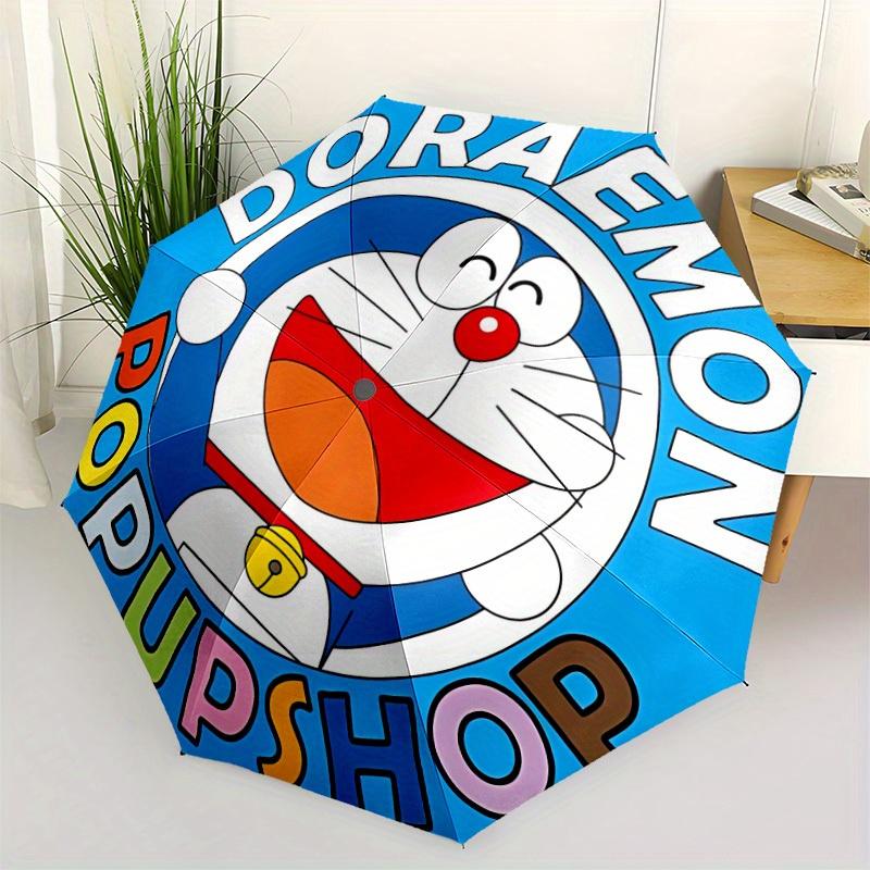 1pc Doraemon Automatic Umbrella Durable Iron Frame & Plastic Handle, Gift for Men & Women, Sturdy Construction,Playful Design yy250826174