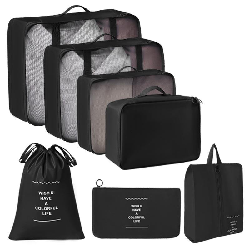 Travel Storage Organizer Set Portable Luggage Clothes Packing Cubes Large Capacity Travel Bag Suitcase Clothing Organizer Pouch