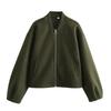 Autumn Winter Women's Wear Fashion Casual Loose Versatile Stand Up Collar Soft Jacket Coat
