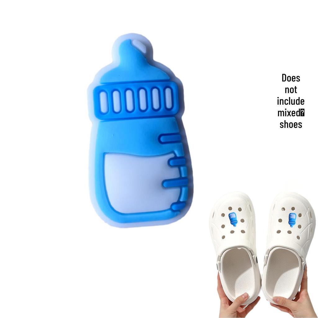 Blue Cartoon PVC Shoe Buckle: Cute Detachable Ornament for Hole Shoes