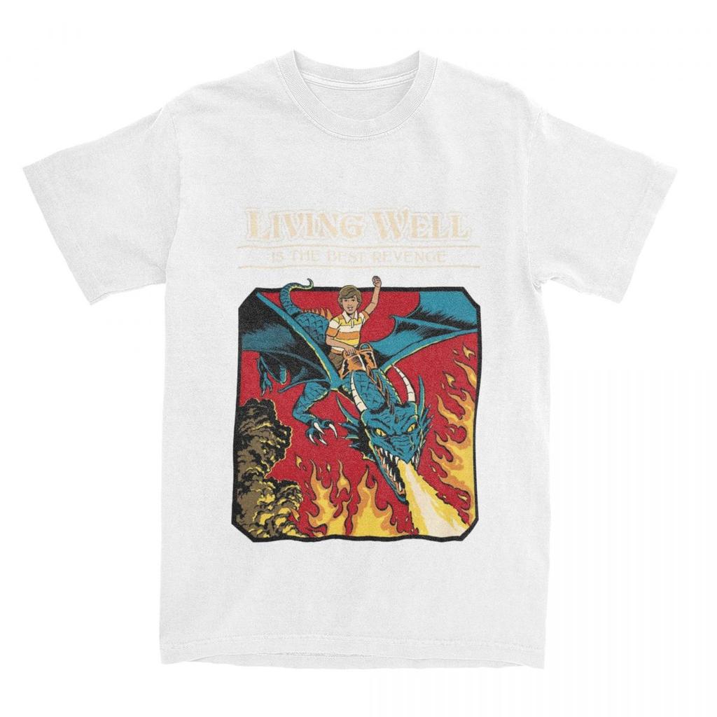 T-Shirts Men Women Vintage Fantasy Crazy 100% Cotton Graphic Print Cloth