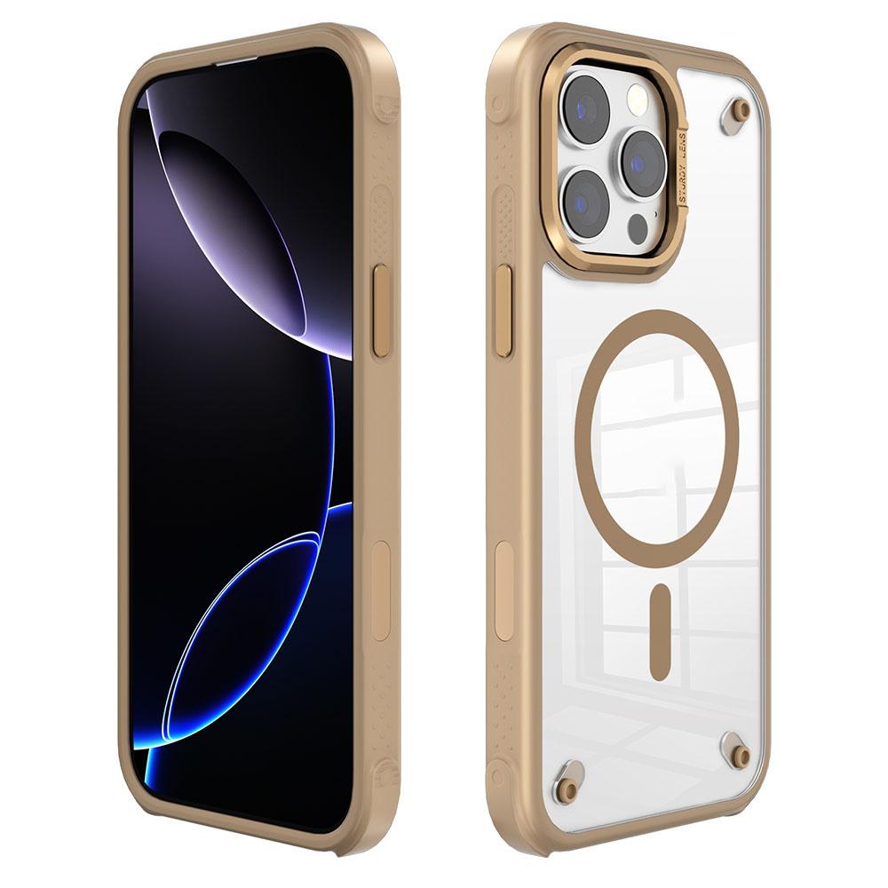 For iPhone 16 Pro Max Case Compatible with MagSafe Corner Protection PC+TPU Clear Back Cover