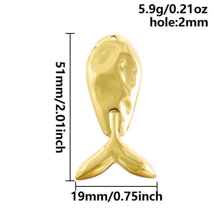 6pcs Real Gold Plated Marine Organism Shell Lobster Coral Stainless Steel Charms For Jewelry Making Supplies DIY Animal Pendant