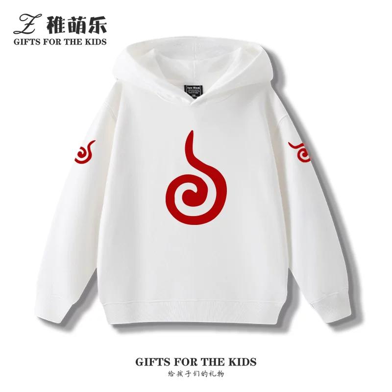 Sudadera con capucha infantil con estampado divertido de Naruto Uzumaki, sudadera informal de otoño/invierno para niños y niñas.