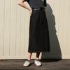 Women's High-Waist Straight Denim Midi Skirt