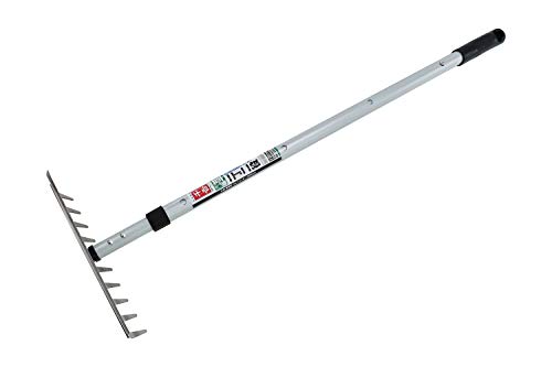 Senkichi Telescopic Stainless Steel Rake, 1,300mm (Minimum 800mm)